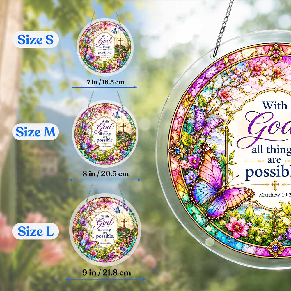 Animal Jigsaw Puzzle > Wooden Jigsaw Puzzle > Jigsaw Puzzle Acrylic Jigsaw Puzzle Suncatcher - Matthew 19:26