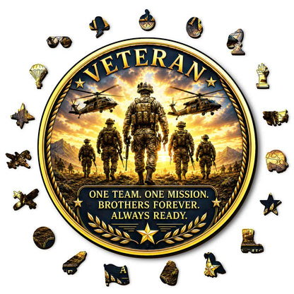 Animal Jigsaw Puzzle > Wooden Jigsaw Puzzle > Jigsaw Puzzle Military Brotherhood - Wooden Jigsaw Puzzle