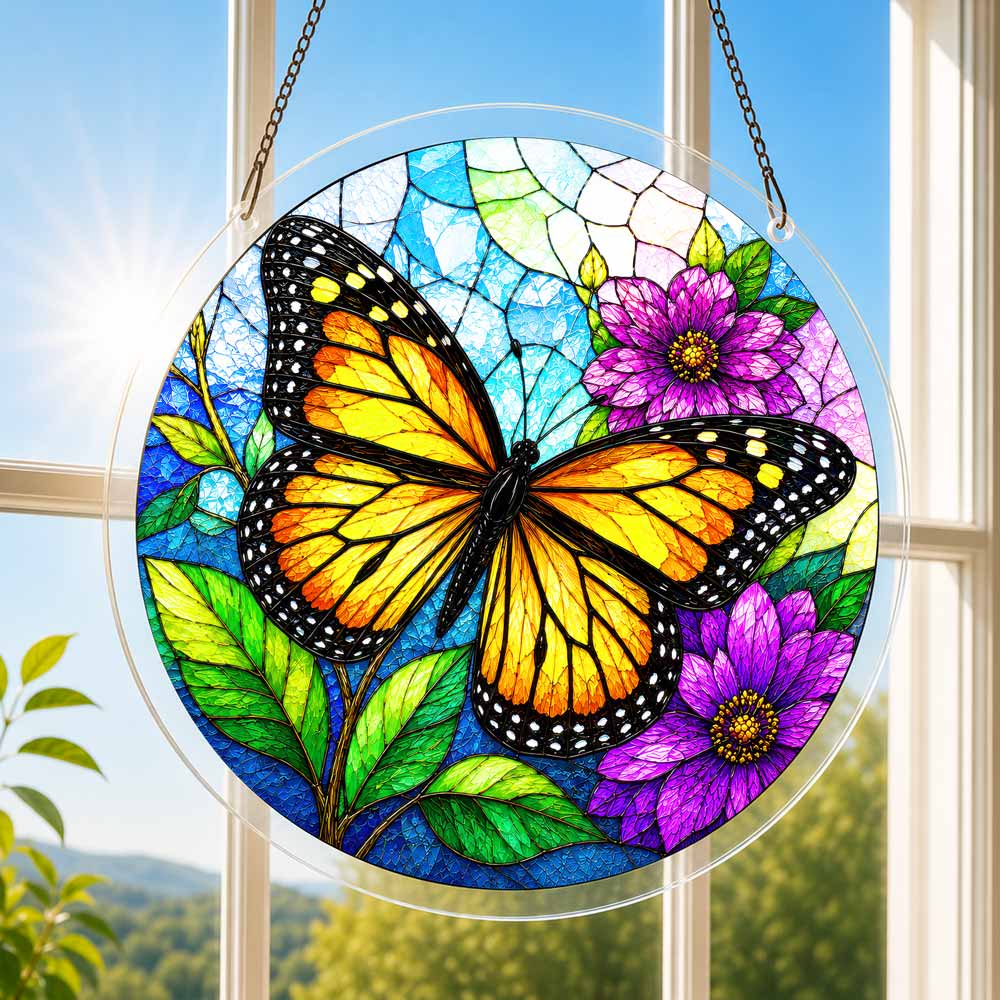 Acrylic Jigsaw Puzzle Acrylic Jigsaw Puzzle Suncatcher - Monarch Butterfly