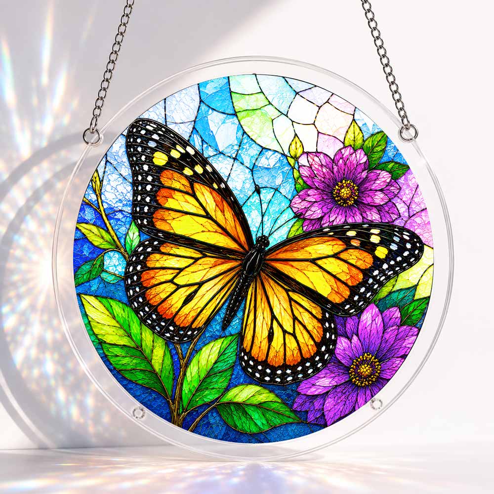 Acrylic Jigsaw Puzzle Acrylic Jigsaw Puzzle Suncatcher - Monarch Butterfly
