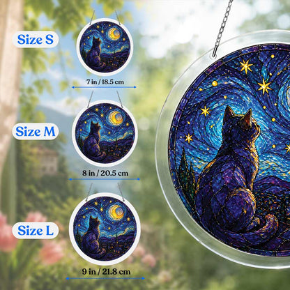 Acrylic Jigsaw Puzzle Moonlit Cat - Acrylic Jigsaw Puzzle