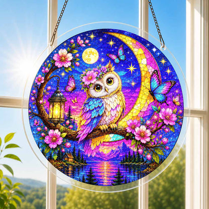 Acrylic Jigsaw Puzzle Acrylic Jigsaw Puzzle Suncatcher - Moonlit Owl