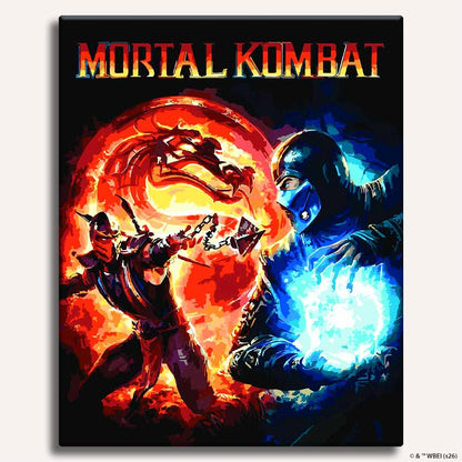 Painting By Numbers Kits 15.7" x 19.7" (40x50 cm) Mortal Kombat  - Paint By Numbers Kit