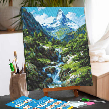 Diamond Painting Kits 15.7" x 19.6" (40 x 50cm) Mountain Stream - Diamond Painting Kit