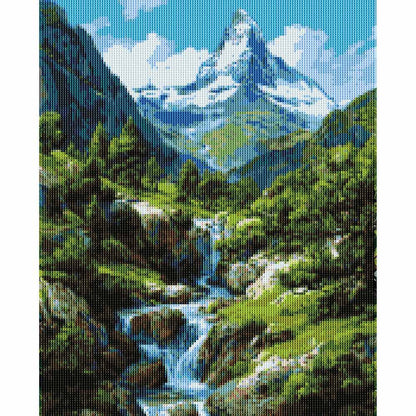 Diamond Painting Kits 15.7" x 19.6" (40 x 50cm) Mountain Stream - Diamond Painting Kit