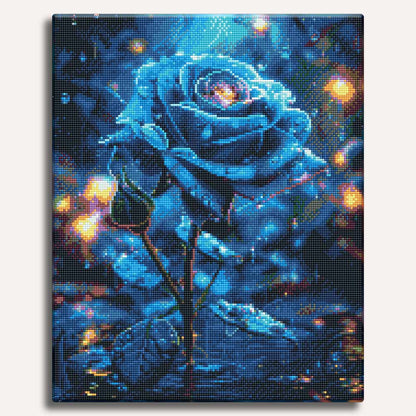 Diamond Painting Kits 15.7" x 19.7" (40x50cm) Mysterious Blue Rose - Diamond Painting Kit