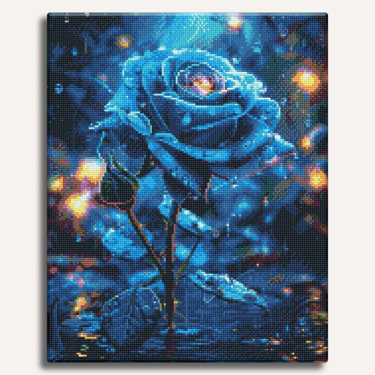 Diamond Painting Kits 15.7" x 19.7" (40x50cm) Mysterious Blue Rose - Diamond Painting Kit