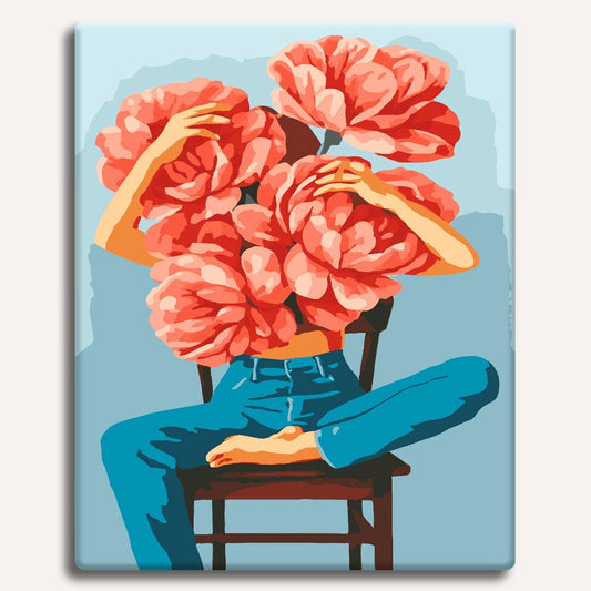 Painting By Numbers Kits 15.7" x 19.6" (40 x 50cm) Blooming Thoughts - Paint By Numbers Kit