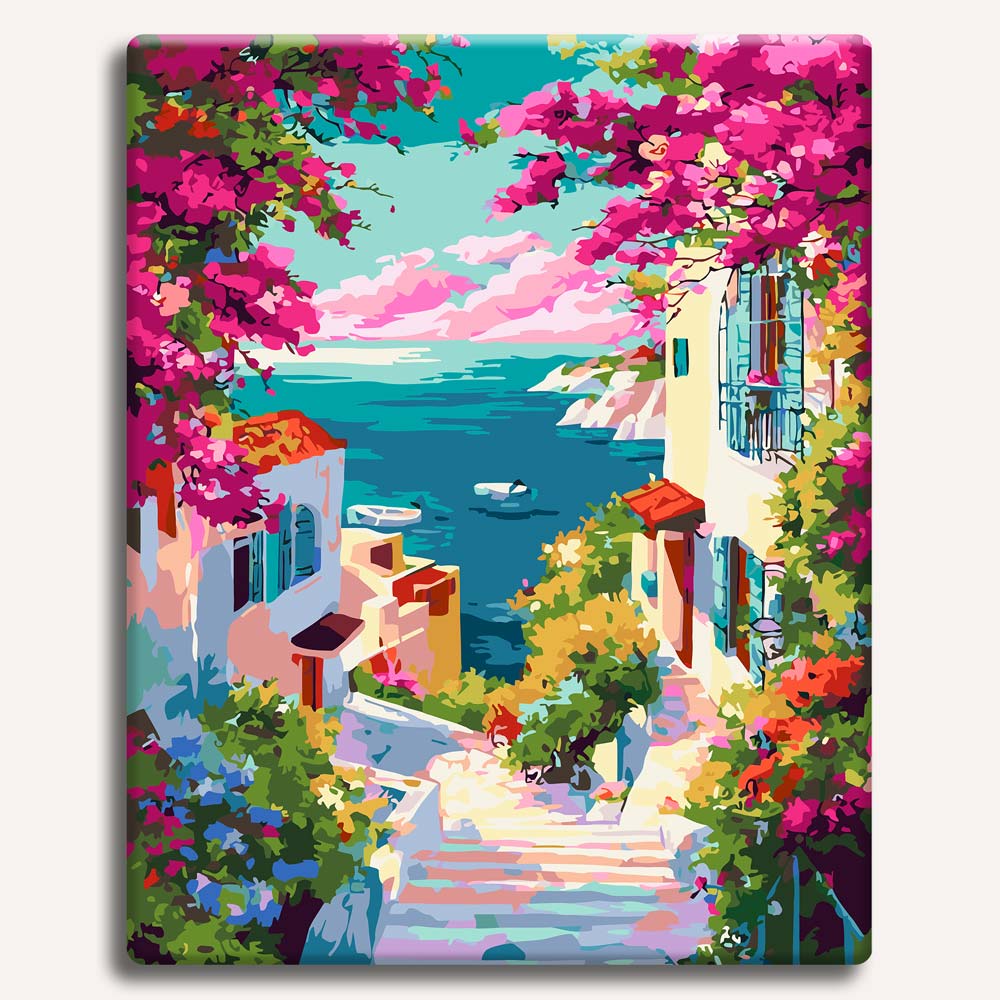 Painting By Numbers Kits 15.7" x 19.6" (40 x 50cm) Coastal Charm - Paint By Numbers Kit