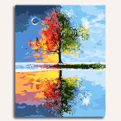 Painting By Numbers Kits 15.7" x 19.6" (40 x 50cm) Four Seasons - Paint By Numbers Kit
