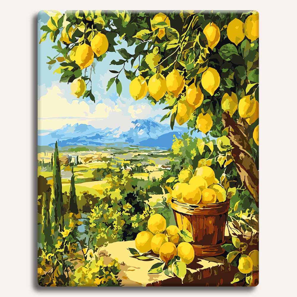 Painting By Numbers Kits 15.7" x 19.6" (40 x 50cm) Lemon Garden - Paint By Numbers Kit