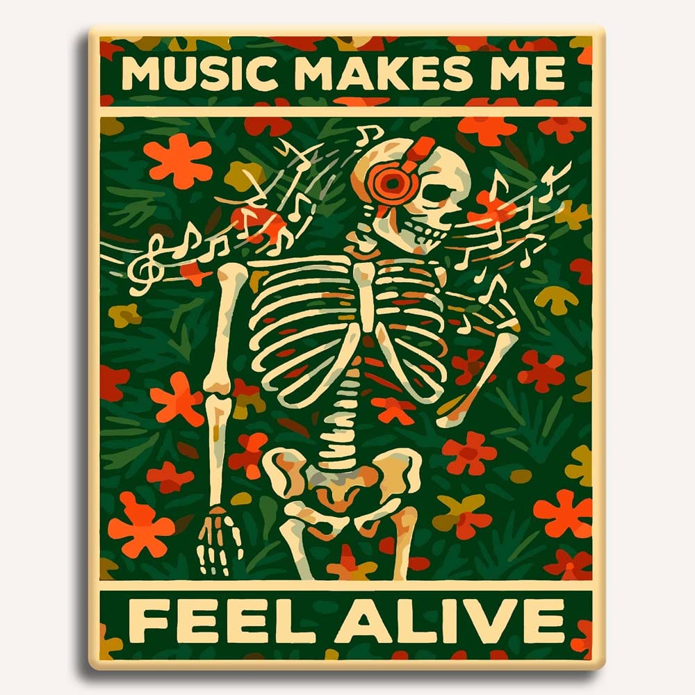 Painting By Numbers Kits 15.7" x 19.6" (40 x 50cm) Music Makes Me Feel Alive - Paint By Numbers Kit