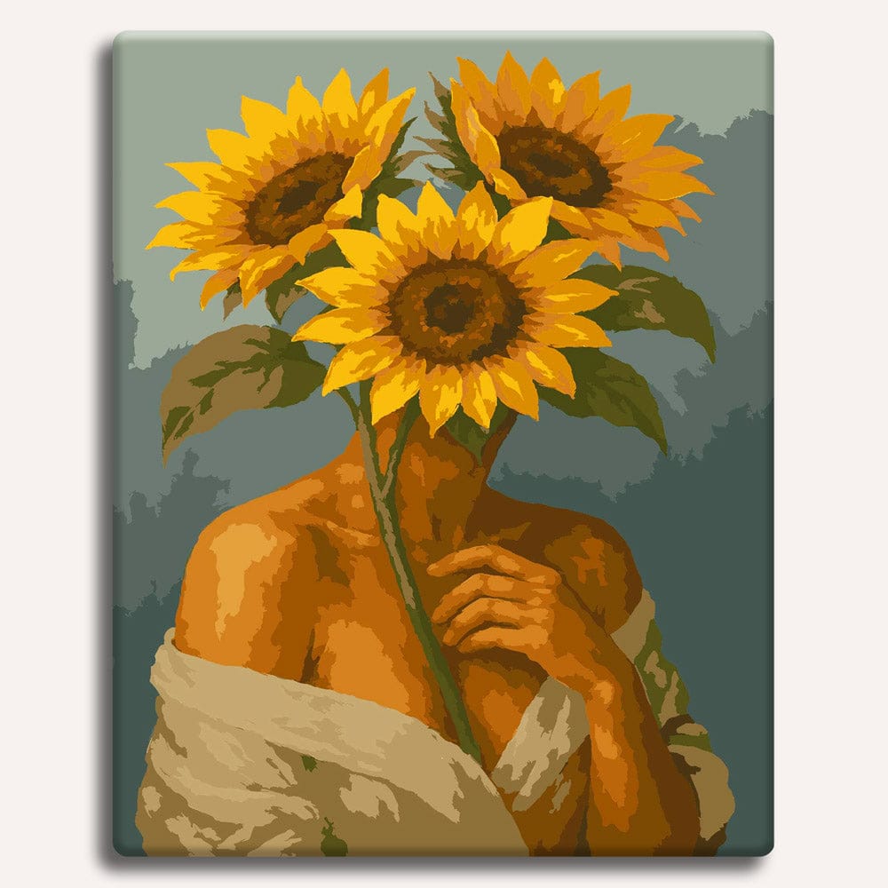 Painting By Numbers Kits 15.7" x 19.6" (40 x 50cm) Sunflower love - Paint By Numbers Kit