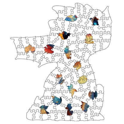 Animal Jigsaw Puzzle > Wooden Jigsaw Puzzle > Jigsaw Puzzle Baby Dragon - Wooden Jigsaw Puzzle