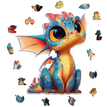 Animal Jigsaw Puzzle > Wooden Jigsaw Puzzle > Jigsaw Puzzle A5/Small Baby Dragon - Wooden Jigsaw Puzzle