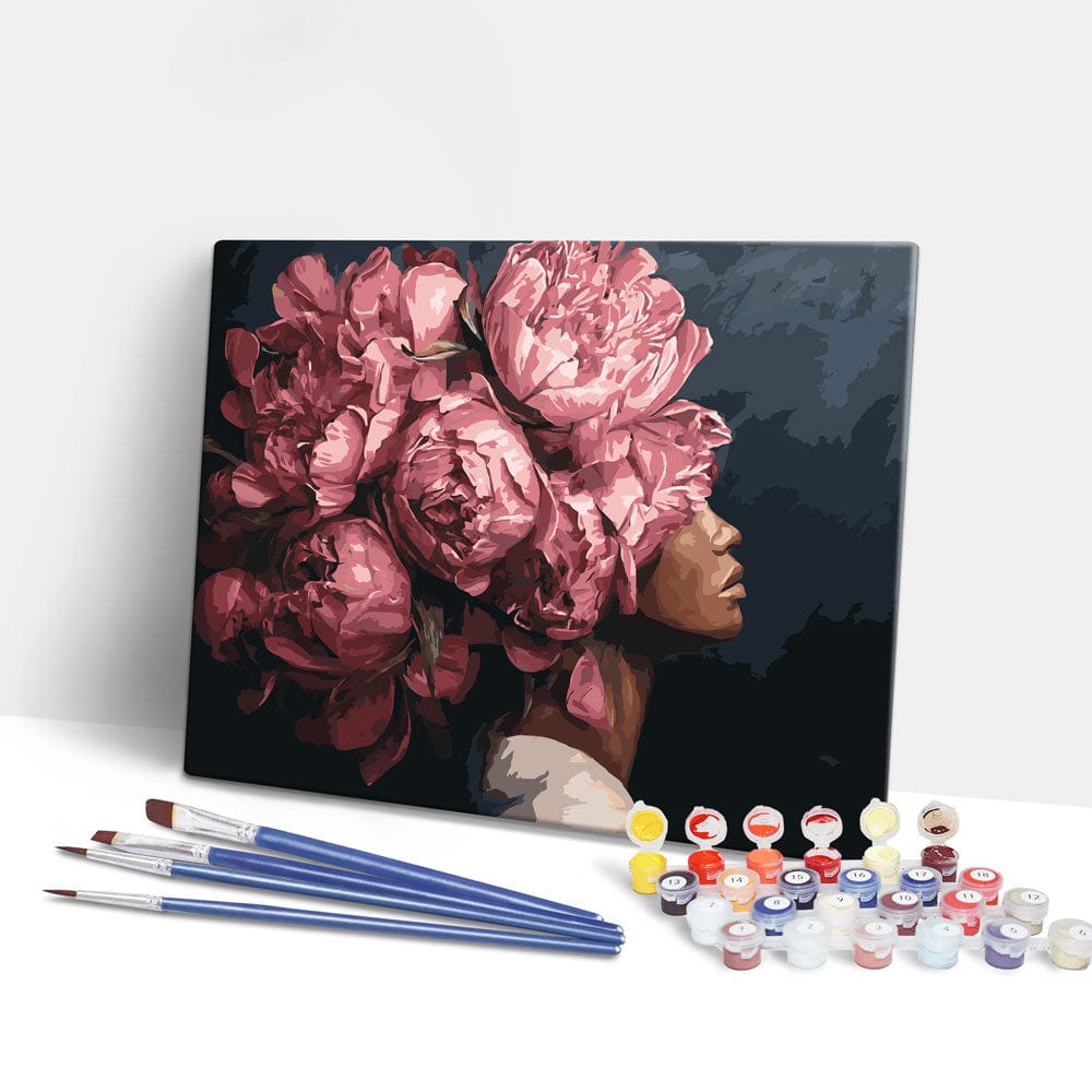 Painting By Numbers Kits 15.7" x 19.6" (40 x 50cm) Pink Peonies - Paint By Numbers Kit