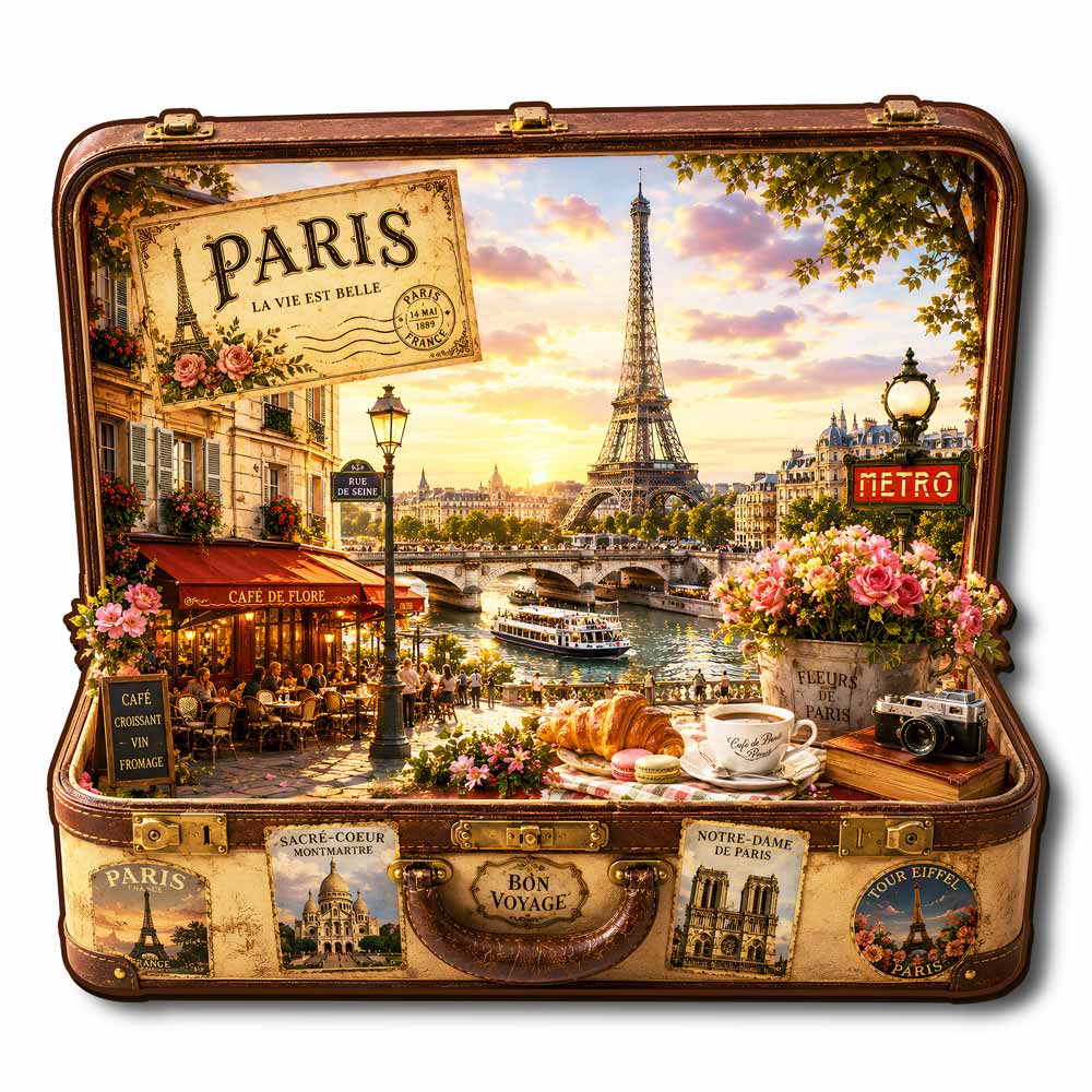 🔥Limited Edition🔥8-Pack World City Travel Case - Wooden Jigsaw Puzzle Set
