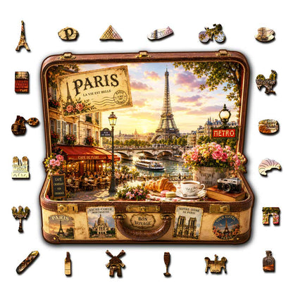 🔥Limited Edition🔥8-Pack World City Travel Case - Wooden Jigsaw Puzzle Set