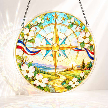 Acrylic Jigsaw Puzzle S - (7 inch) Acrylic Jigsaw Puzzle Suncatcher - Path of Promise