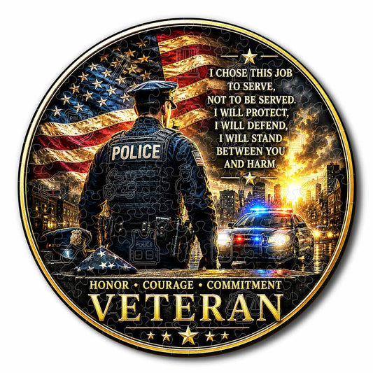 Animal Jigsaw Puzzle > Wooden Jigsaw Puzzle > Jigsaw Puzzle A5/Small Police Honor - Wooden Jigsaw Puzzle
