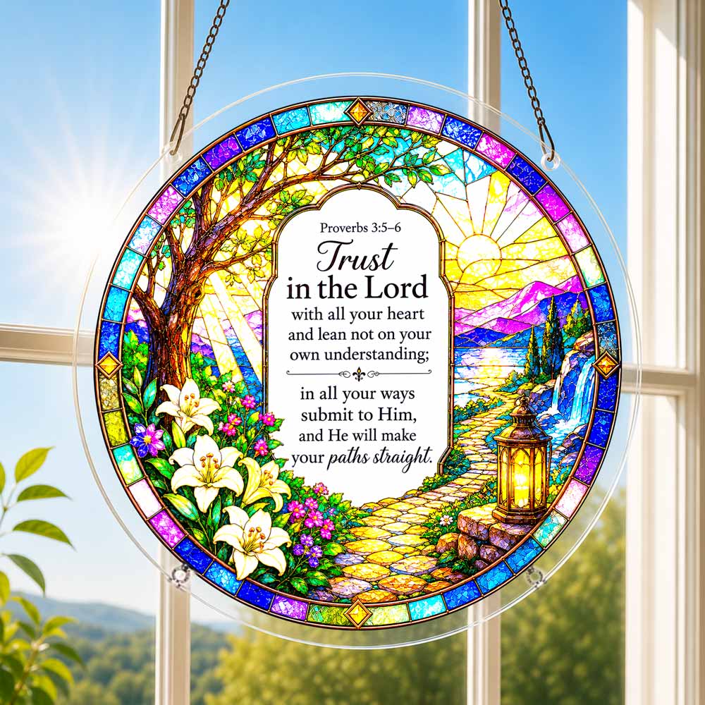 Animal Jigsaw Puzzle > Wooden Jigsaw Puzzle > Jigsaw Puzzle Acrylic Jigsaw Puzzle Suncatcher - The Proverbs 3:5-6