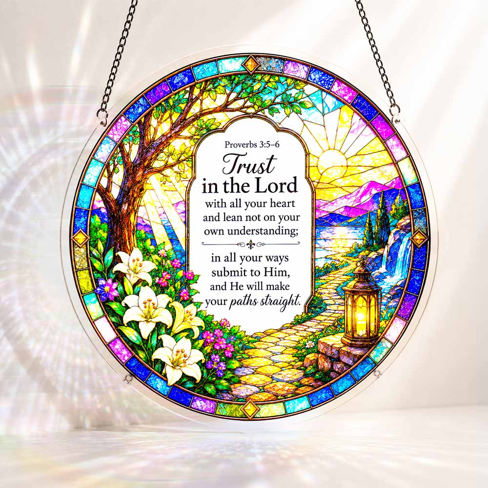 Animal Jigsaw Puzzle > Wooden Jigsaw Puzzle > Jigsaw Puzzle S - (7 inch) Acrylic Jigsaw Puzzle Suncatcher - The Proverbs 3:5-6
