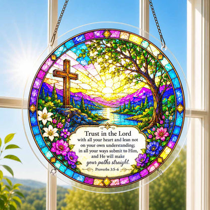 Animal Jigsaw Puzzle > Wooden Jigsaw Puzzle > Jigsaw Puzzle Acrylic Jigsaw Puzzle Suncatcher - Proverbs 3:5-6