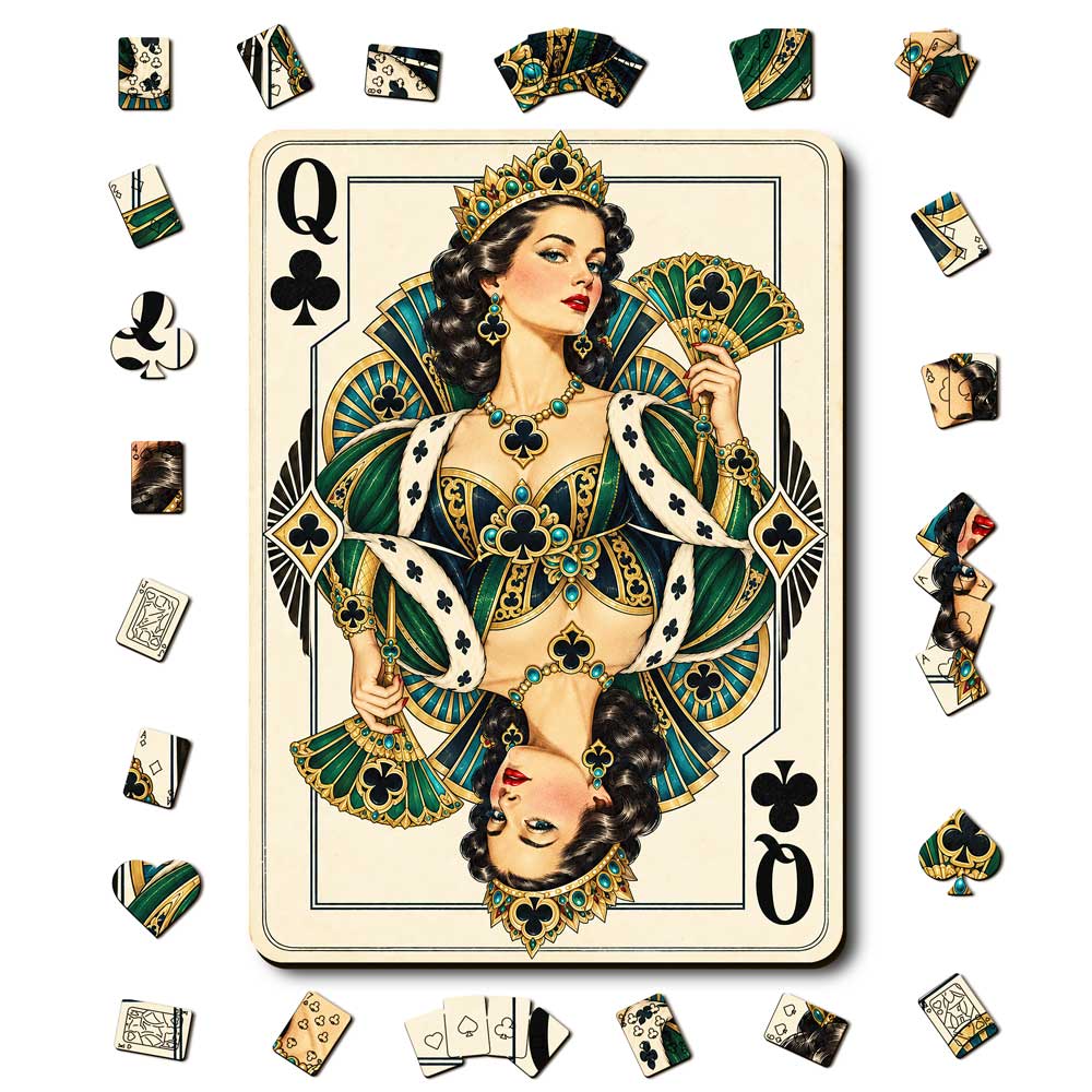 Animal Jigsaw Puzzle > Wooden Jigsaw Puzzle > Jigsaw Puzzle A5/Small Queen Club - Wooden Jigsaw Puzzle