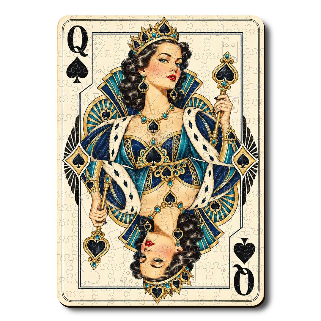 Animal Jigsaw Puzzle > Wooden Jigsaw Puzzle > Jigsaw Puzzle Queen Spade - Wooden Jigsaw Puzzle