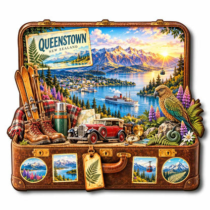 Animal Jigsaw Puzzle > Wooden Jigsaw Puzzle > Jigsaw Puzzle Queenstown Travel Case - Wooden Jigsaw Puzzle