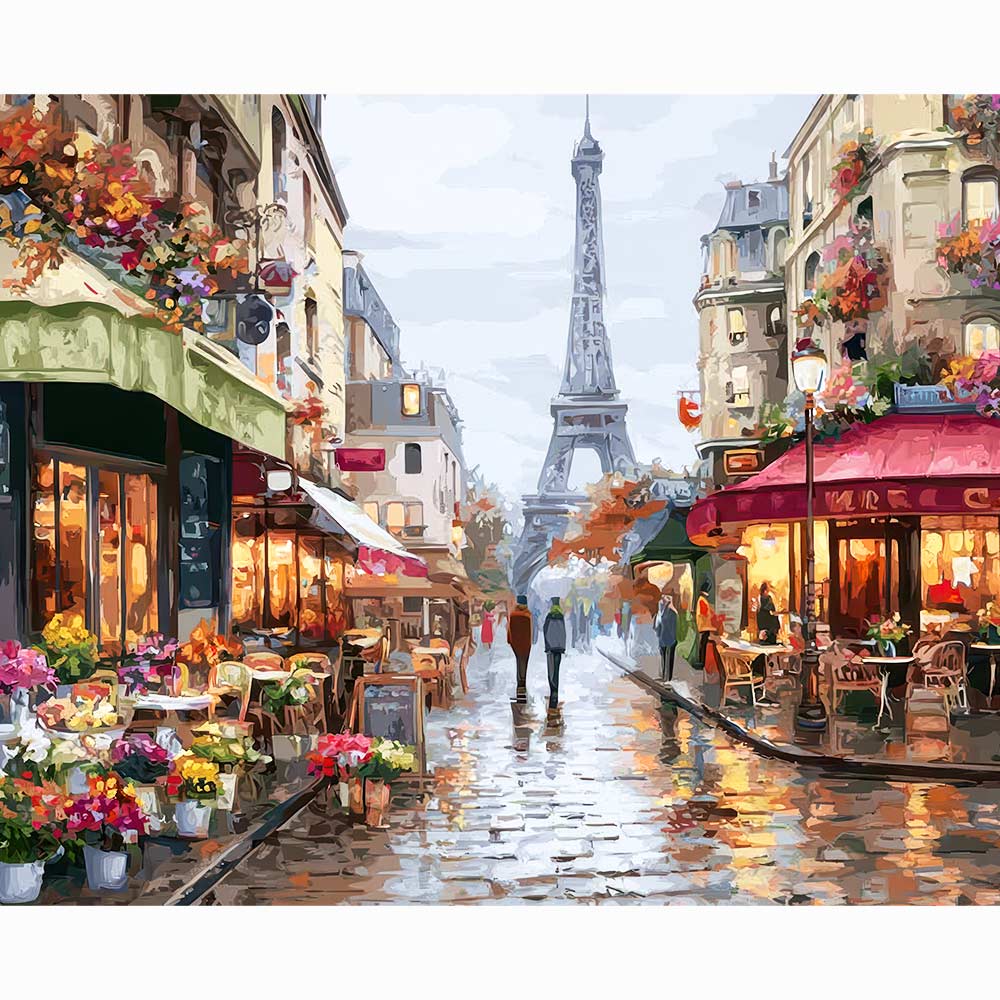 Diamond Painting Kits 15.7" x 19.6" (40 x 50cm) Rainy Day in Paris - Diamond Painting Kit