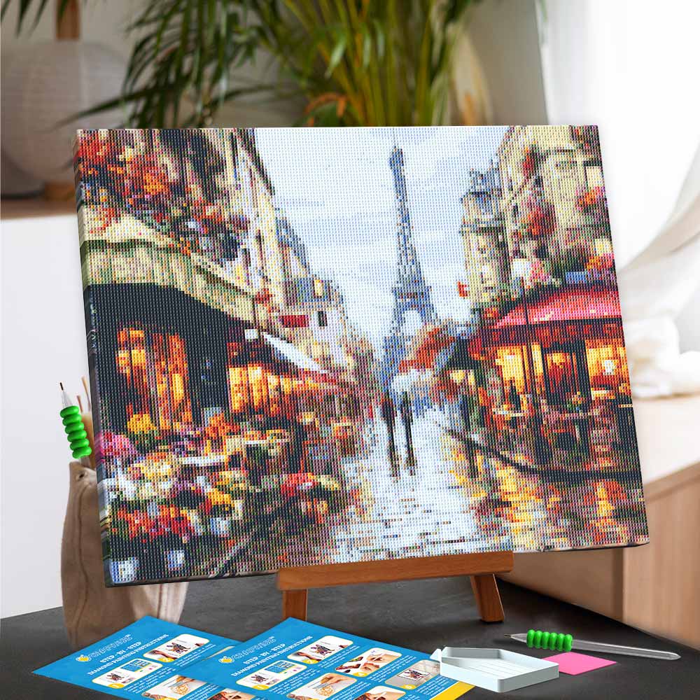 Diamond Painting Kits 15.7" x 19.6" (40 x 50cm) Rainy Day in Paris - Diamond Painting Kit