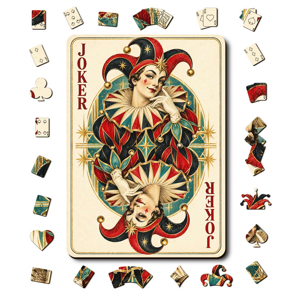 Animal Jigsaw Puzzle > Wooden Jigsaw Puzzle > Jigsaw Puzzle A5/Small Red Joker - Wooden Jigsaw Puzzle