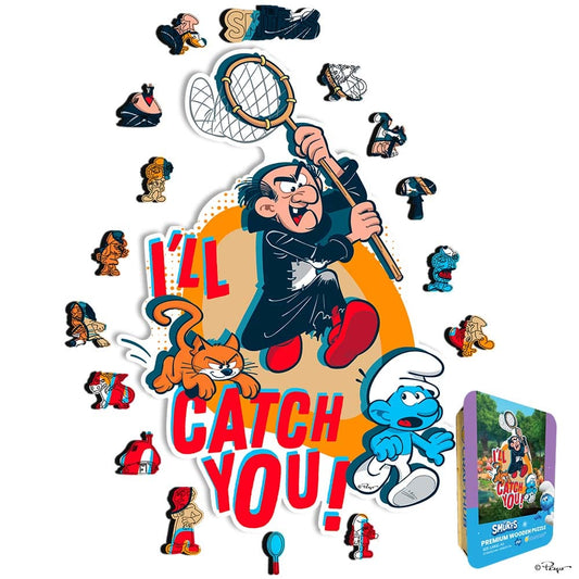 Animal Jigsaw Puzzle > Wooden Jigsaw Puzzle > Jigsaw Puzzle A4 + Wooden Gift Box I'll Catch You - Wooden Jigsaw Puzzle