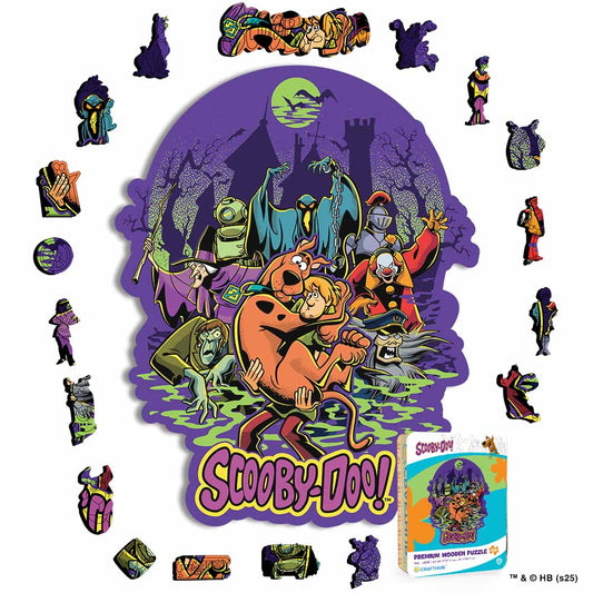Animal Jigsaw Puzzle > Wooden Jigsaw Puzzle > Jigsaw Puzzle A4 + Wooden Gift Box Scooby-Doo Monsters - Wooden Jigsaw Puzzle