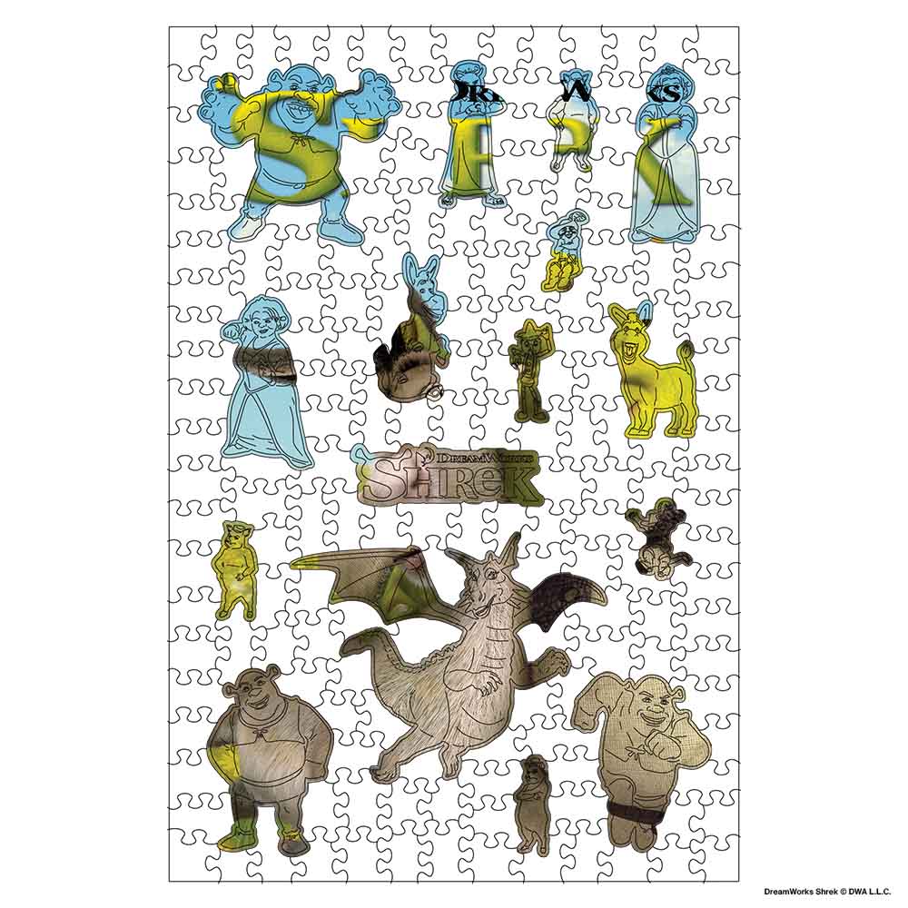 Wooden Jigsaw Puzzles Shrek & Donkey - Wooden Jigsaw Puzzle