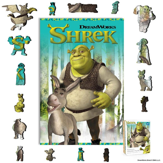 Wooden Jigsaw Puzzles A4 + Wooden Gift Box Swamp Buddies - Wooden Jigsaw Puzzle