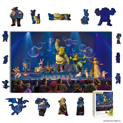 Wooden Jigsaw Puzzles A4 + Wooden Gift Box Ogre Showtime - Wooden Jigsaw Puzzle