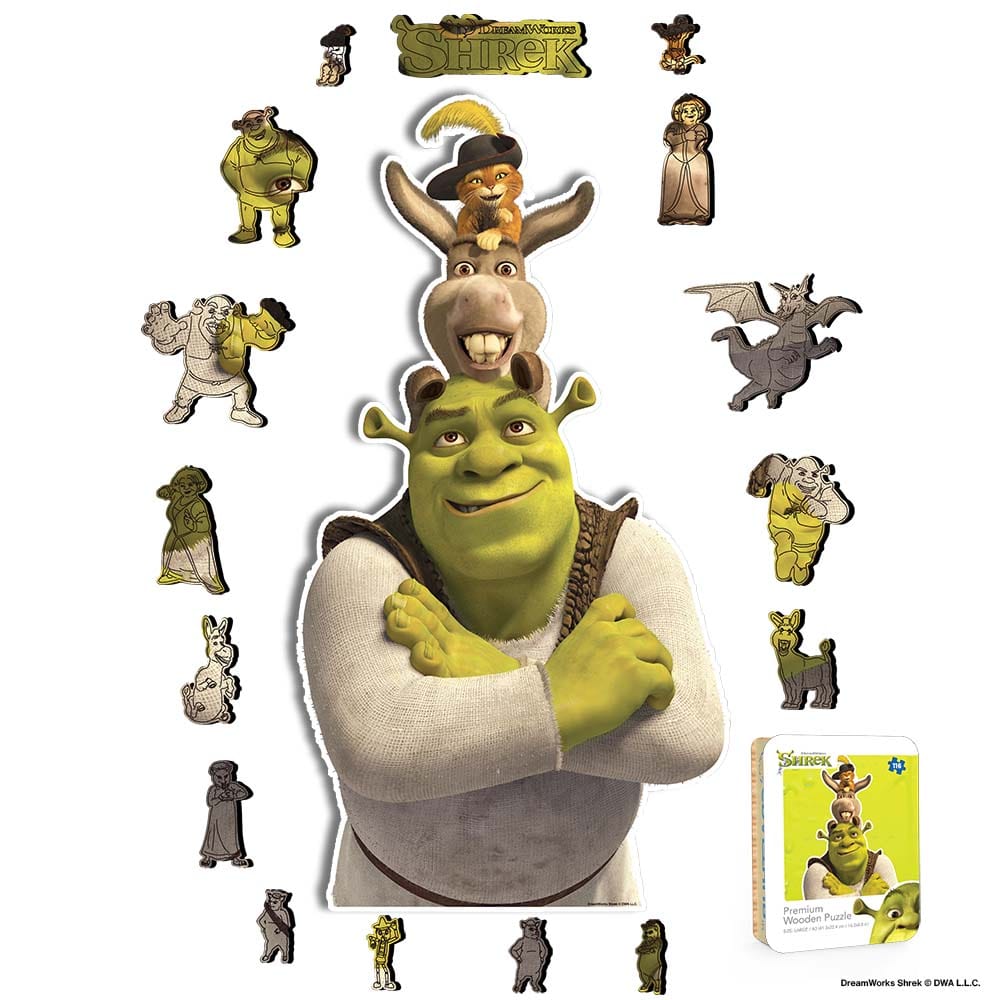 Wooden Jigsaw Puzzles A4 + Wooden Gift Box Swamp Friends - Wooden Jigsaw Puzzle