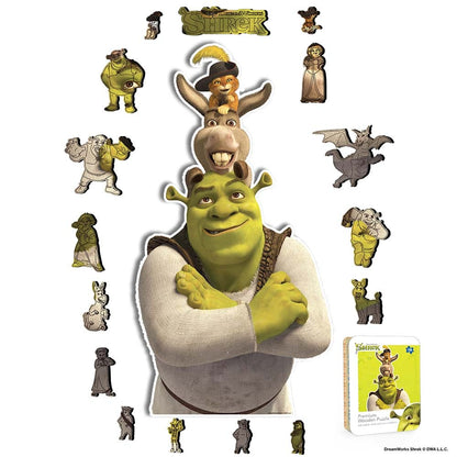 Wooden Jigsaw Puzzles A4 + Wooden Gift Box Swamp Friends - Wooden Jigsaw Puzzle