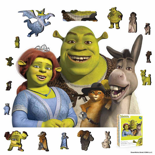 Wooden Jigsaw Puzzles A4 + Wooden Gift Box Happily Ever Ogre - Wooden Jigsaw Puzzle