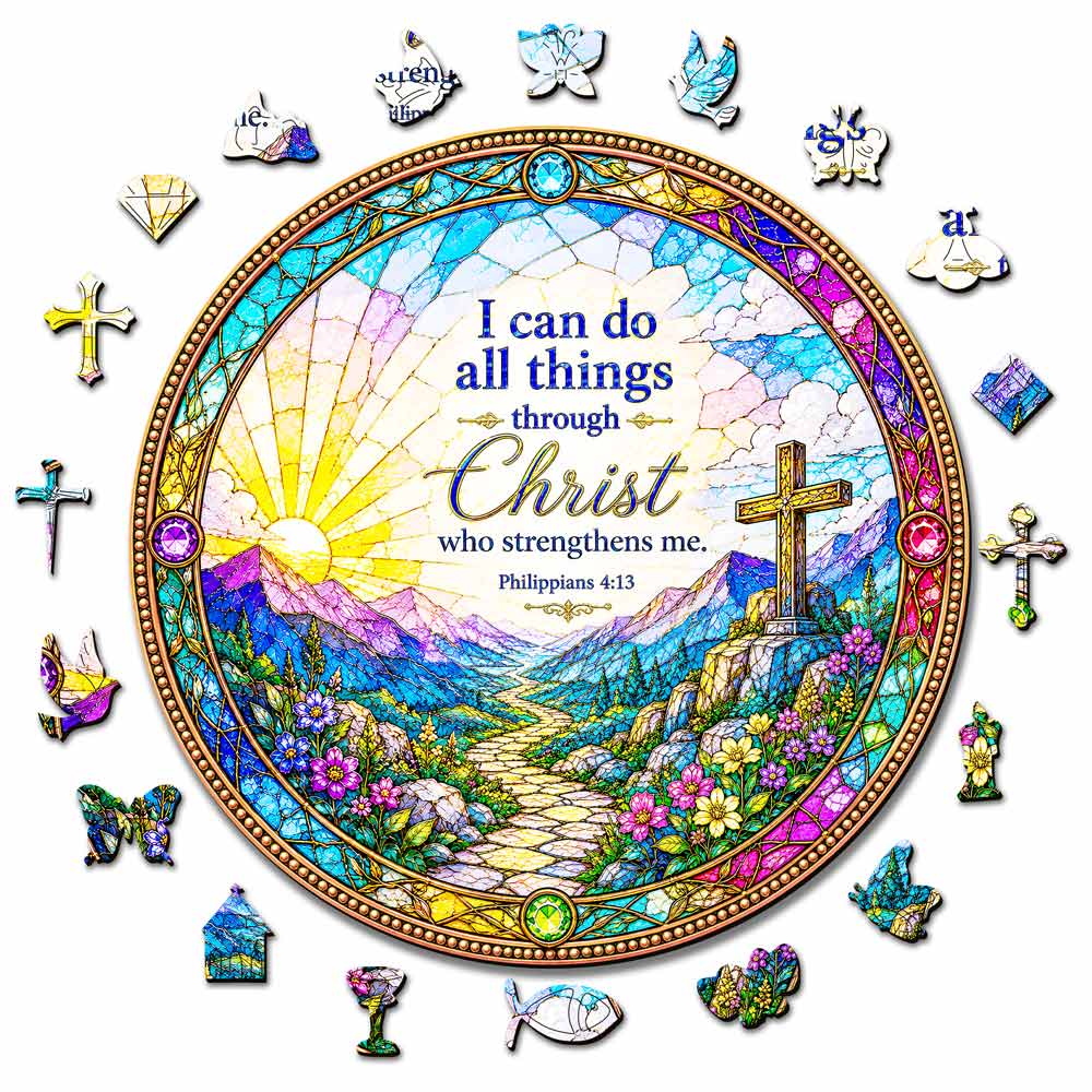 Animal Jigsaw Puzzle > Wooden Jigsaw Puzzle > Jigsaw Puzzle A5/Small Through Christ - Wooden Jigsaw Puzzle