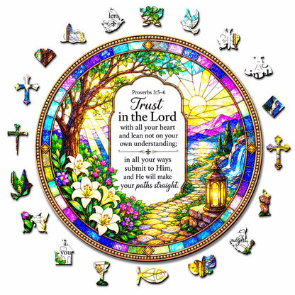 Animal Jigsaw Puzzle > Wooden Jigsaw Puzzle > Jigsaw Puzzle A5/Small Trust in Lord - Wooden Jigsaw Puzzle