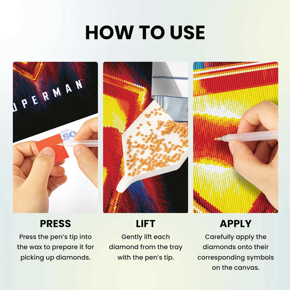 Diamond Painting Kits 17.7" x 21.7" / 45cm x 55cm Superman Logo - Diamond Painting Kit