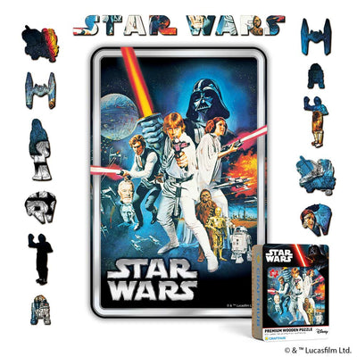 Wooden Jigsaw Puzzles A4 + Wooden Gift Box A New Hope - Wooden Jigsaw Puzzle