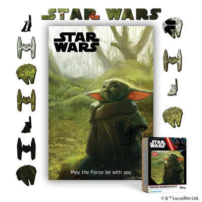 Wooden Jigsaw Puzzles A4 + Wooden Gift Box May The Force Be With You – Wooden Jigsaw Puzzle
