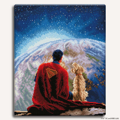 Diamond Painting Kits 17.7" x 21.7" / 45cm x 55cm Superman & Krypto - Diamond Painting Kit