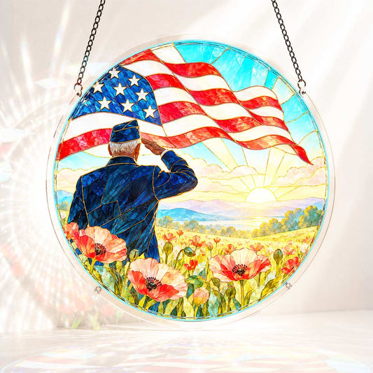 Acrylic Jigsaw Puzzle S - (7 inch) Acrylic Jigsaw Puzzle Suncatcher - Salute in Morning Light