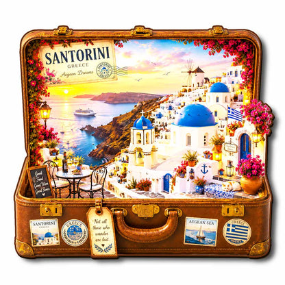 🔥Limited Edition🔥8-Pack World City Travel Case - Wooden Jigsaw Puzzle Set