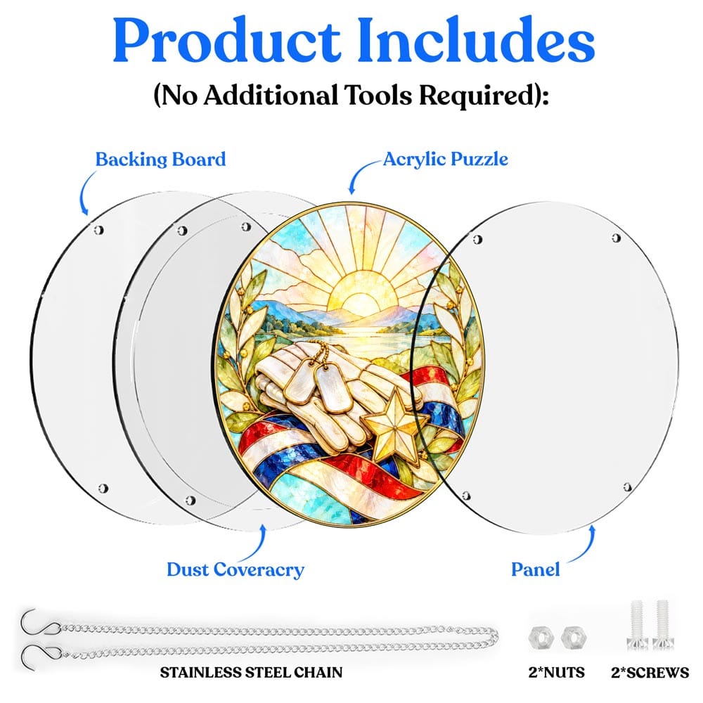Acrylic Jigsaw Puzzle Acrylic Jigsaw Puzzle Suncatcher - Service Keepsake